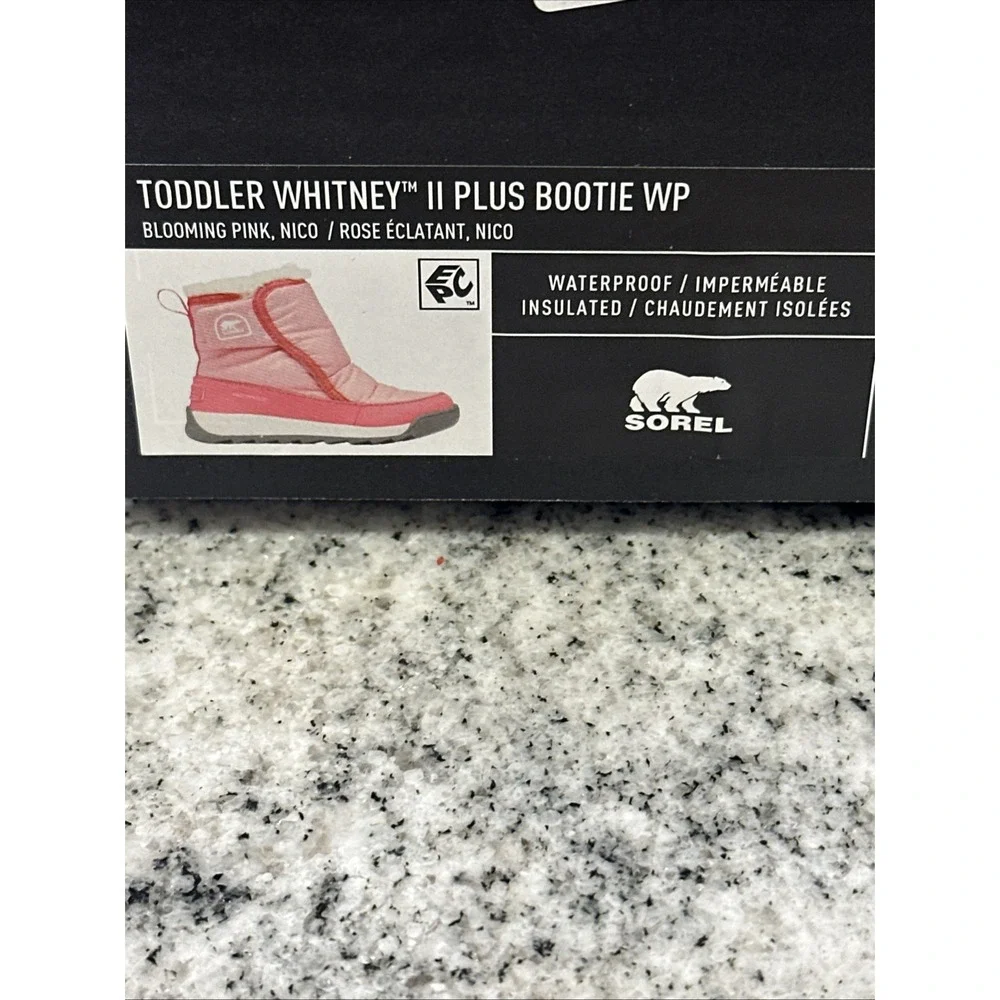 Sorel Toddler Whitney Bootie WP Infant 6 Snow‎ Waterproof Insulated Pink Winter